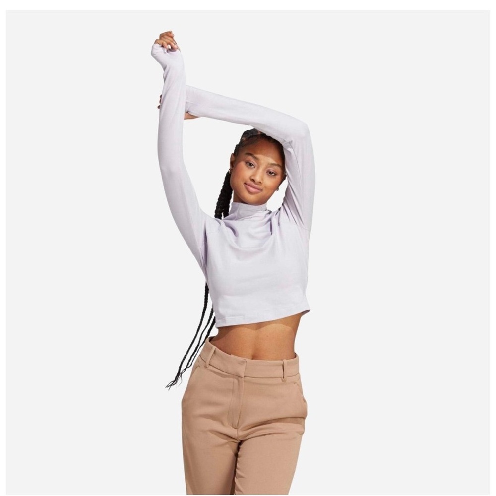 adidas White Crop Top